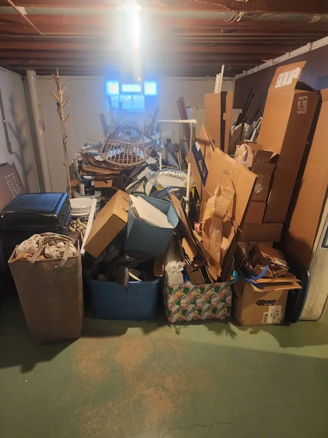 Roll-off dumpster container at job site for 20 Yard Dumpster Rental in Shelby